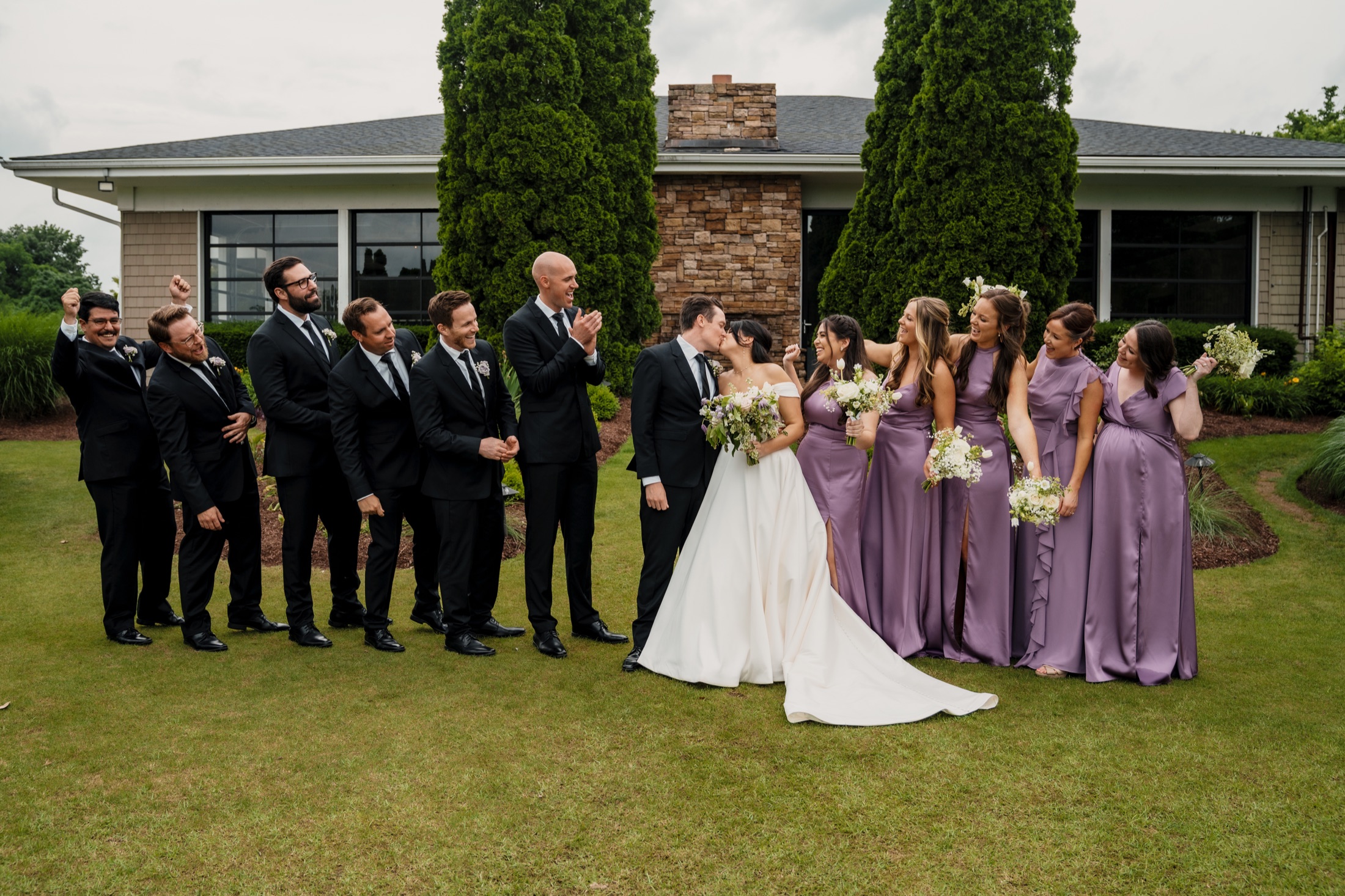 Carleigh and Connor with their wedding party
