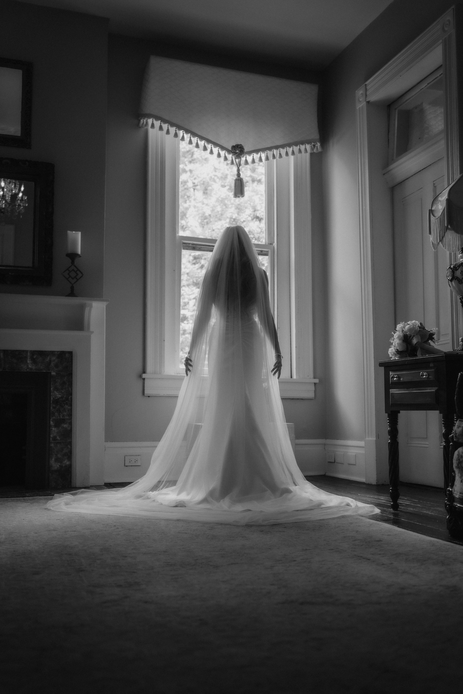 The same moment in black and white